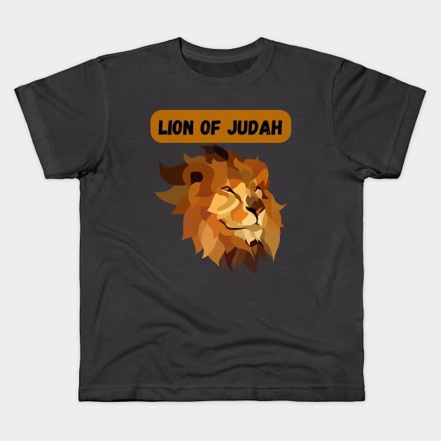 LION DE JUDAH Kids T-Shirt by Megaluxe 